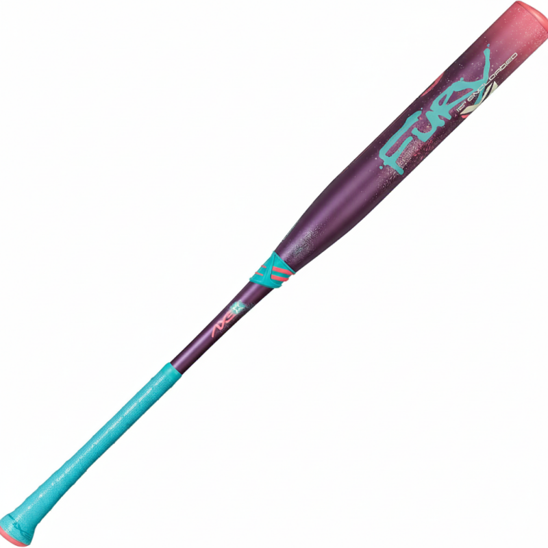Axe Fury 2-Piece Composite USSSA Endloaded bat showing distinctive flared Axe handle design and end-loaded composite barrel on a neutral background.