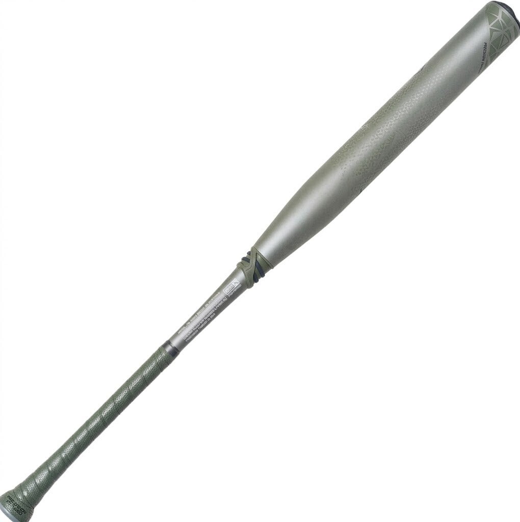 Axe Fury Bravo Balanced USSSA Slowpitch Softball Bat displayed showing its two-piece composite construction, 13" balanced barrel, and Axe flared handle design for USSSA contact hitters.