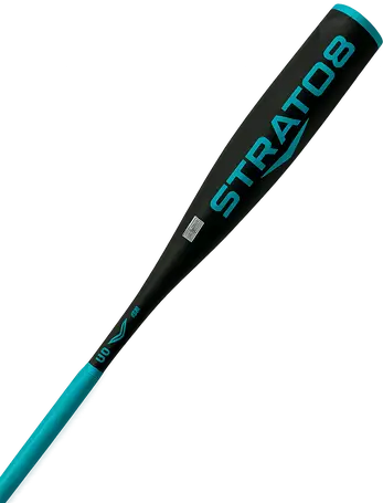 Axe Strato 3 USSSA Baseball Bat displayed showing its asymmetrical Axe handle design and composite barrel construction for travel ball contact hitters.
