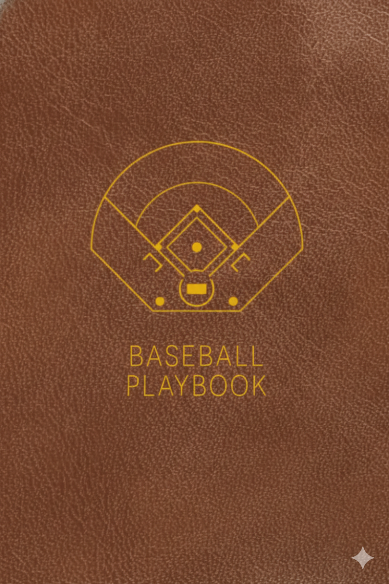 Baseball playbook for coaches and players with 100 pages of blank field diagrams for drills and game planning