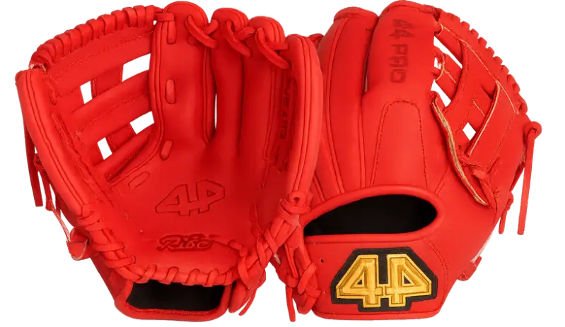 BB Stock Rise Baseball Glove displayed showing its accessible closed web construction and entry-level pitcher's glove design for developing competitive pitchers.