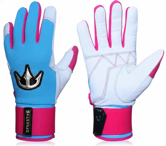 Bomb Squad Premium Goat Skin Leather Batting Gloves displayed showing their boutique independent brand construction and premium goat skin leather for competitive hitters.