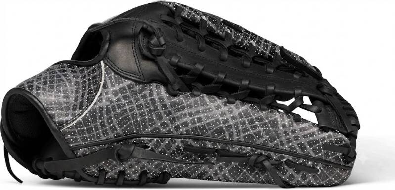 Boombah Softball Fielding Glove B17 T Web - Shadow Print - Multiple Sizes, a T-Web fielding glove in black with a gray shadow print.