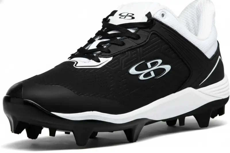 Boombah Viper Pro Women's Molded Cleat displayed showing its premium upper construction and full molded rubber outsole.
