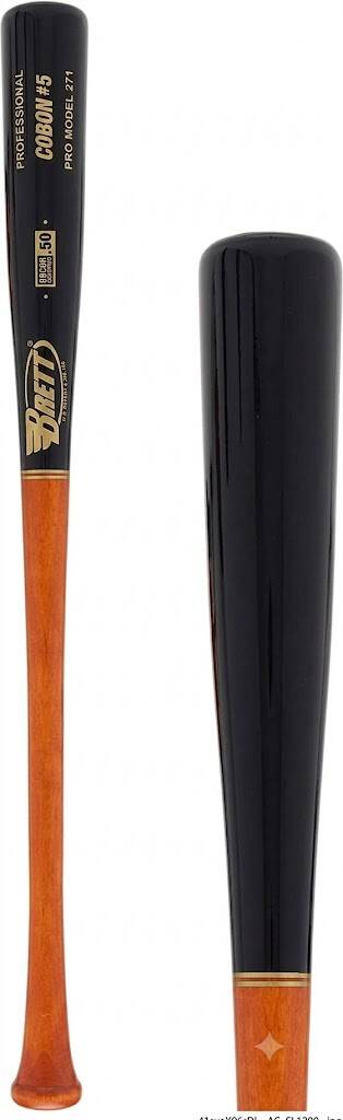 Brett Bros. Gobon Maple/Bamboo Wood BBCOR Baseball Bat: GOBON271 shown displaying the 271 turn.