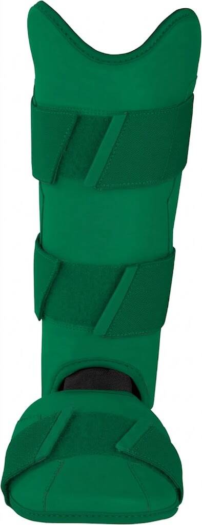 BRUCE BOLT Original Series Leg Guard with hard-shell protection and dual-strap system for competitive baseball and softball hitters.