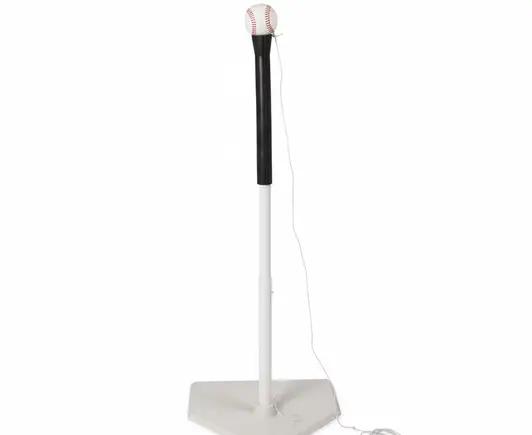 Champion Sports Deluxe Batting Tee displayed showing its program-equipment construction with flexible rubber stem and standard adjustment mechanism.