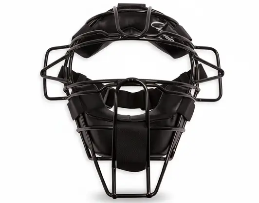 Champion Sports Pro Baseball Adult Mask displayed showing its dual-use traditional wire construction for recreational catching and umpiring applications.