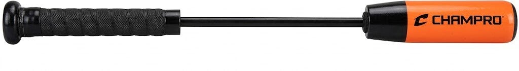 Champro Baseball Bamboo Training Bat, Black, Model Number: A051, a 32-inch black bamboo bat with a 2 5/8" barrel and tacky grip handle.