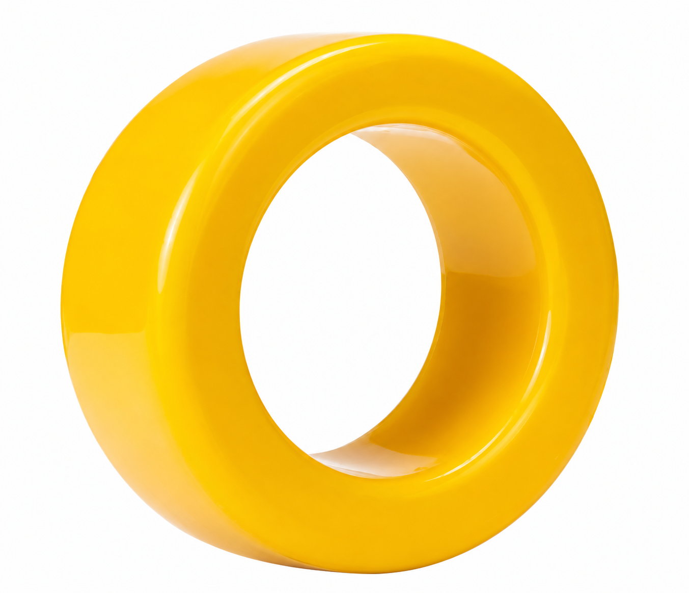 Donut bat weight by Champro in glossy yellow for baseball and softball.