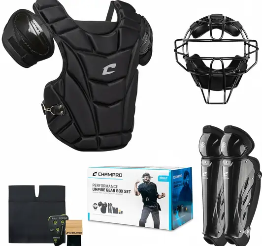 Champro Starter Umpire Kit Performance Umpire Gear Box Set with complete essential protective equipment for first-year officials entering youth and recreational league officiating.