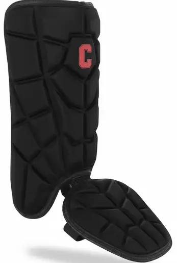 Cienfy Batter's Baseball Leg Guard displayed showing its extended lower leg coverage construction and comprehensive protection design.