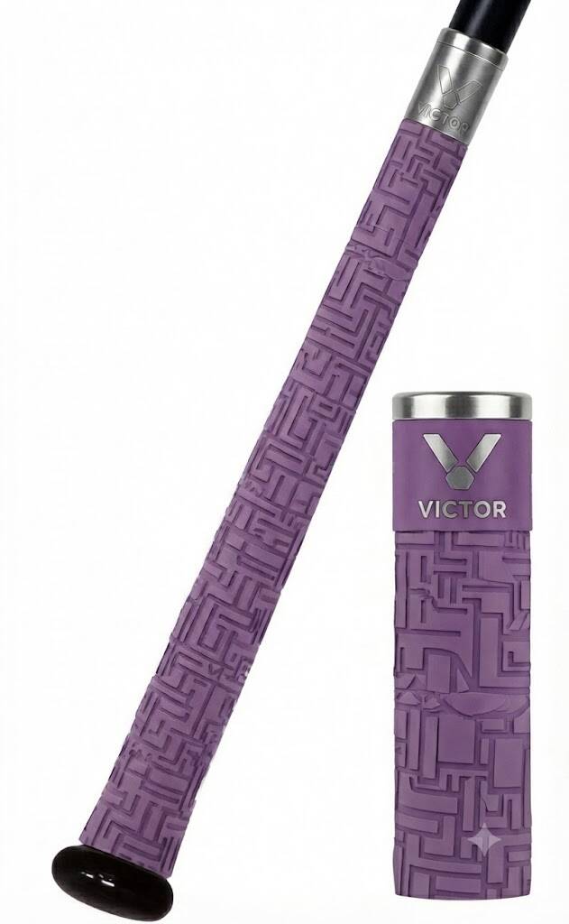 Clutch Sports Apparel All-Weather bat grip tape in purple with raised geometric maze pattern for cushioned 1.1mm feel.