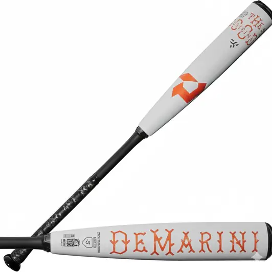 DeMarini 2025 The Goods USSSA -8 Baseball Bat displayed showing its end-loaded hybrid construction and power-forward -8 drop weight profile.