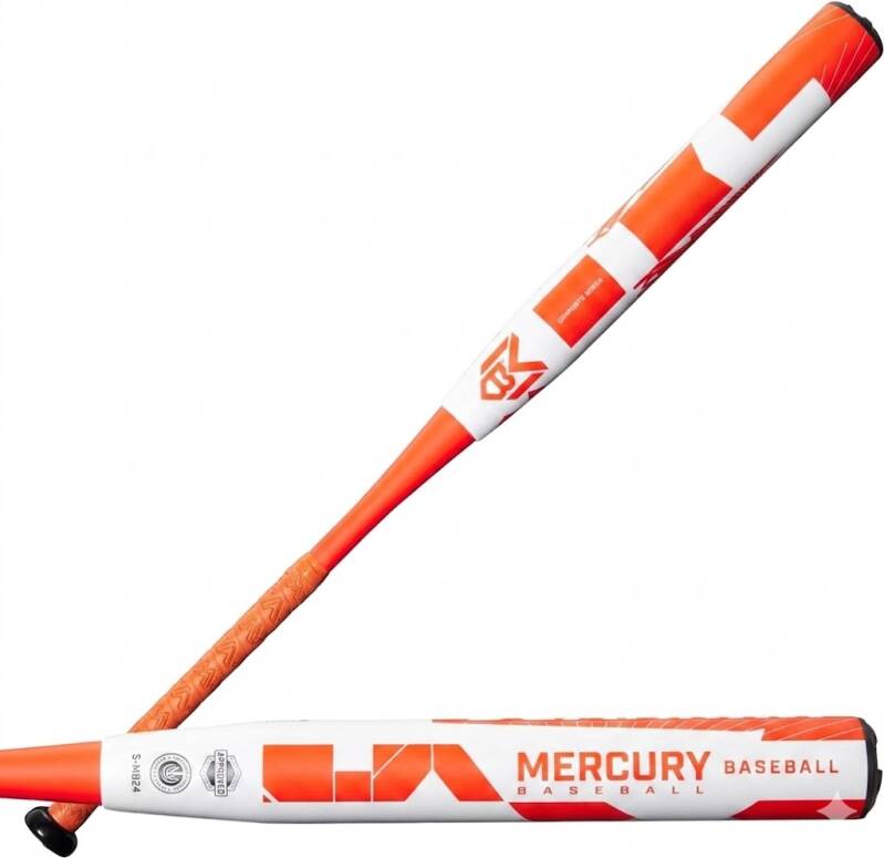 DeMarini 2026 Mercy Slowpitch Softball Bat with one-piece composite construction delivering balanced swing weight and association certification coverage for recreational and competitive slowpitch players.