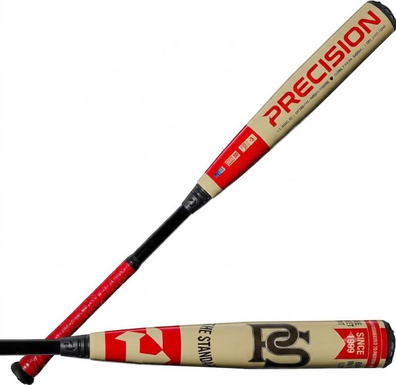 DeMarini | 2027| The Goods™ Baseball Bat | BBCOR | -3 | Alloy + Composite in a tan and cream finish with a red accent band and a black-and-red grip.