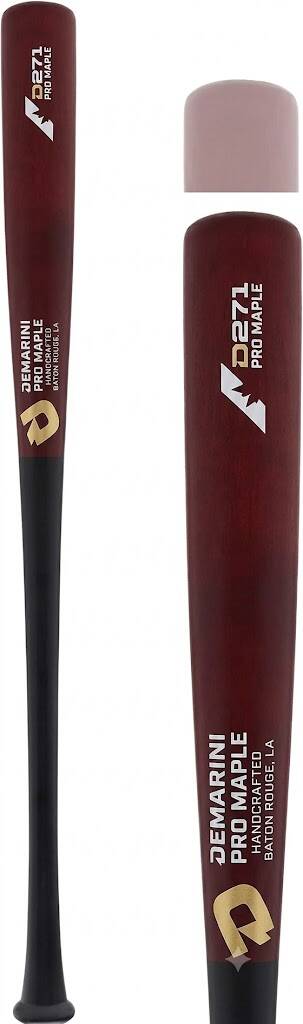 DeMarini D271 Pro Maple™ Wood Composite Baseball Bat shown upright displaying the 271 profile.