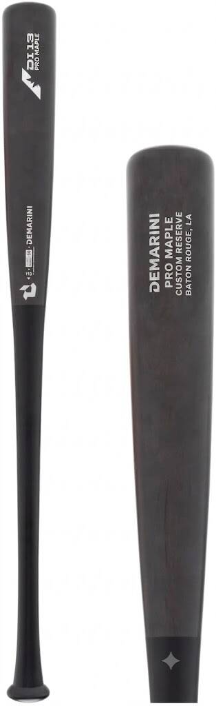 DeMarini DI13 Pro Maple™ Wood Composite Baseball Bat shown upright displaying the I13 profile.