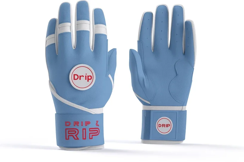 Drip & Rip Baller Series Batting Gloves displayed showing its quality synthetic palm construction and distinctive Drip & Rip style design.