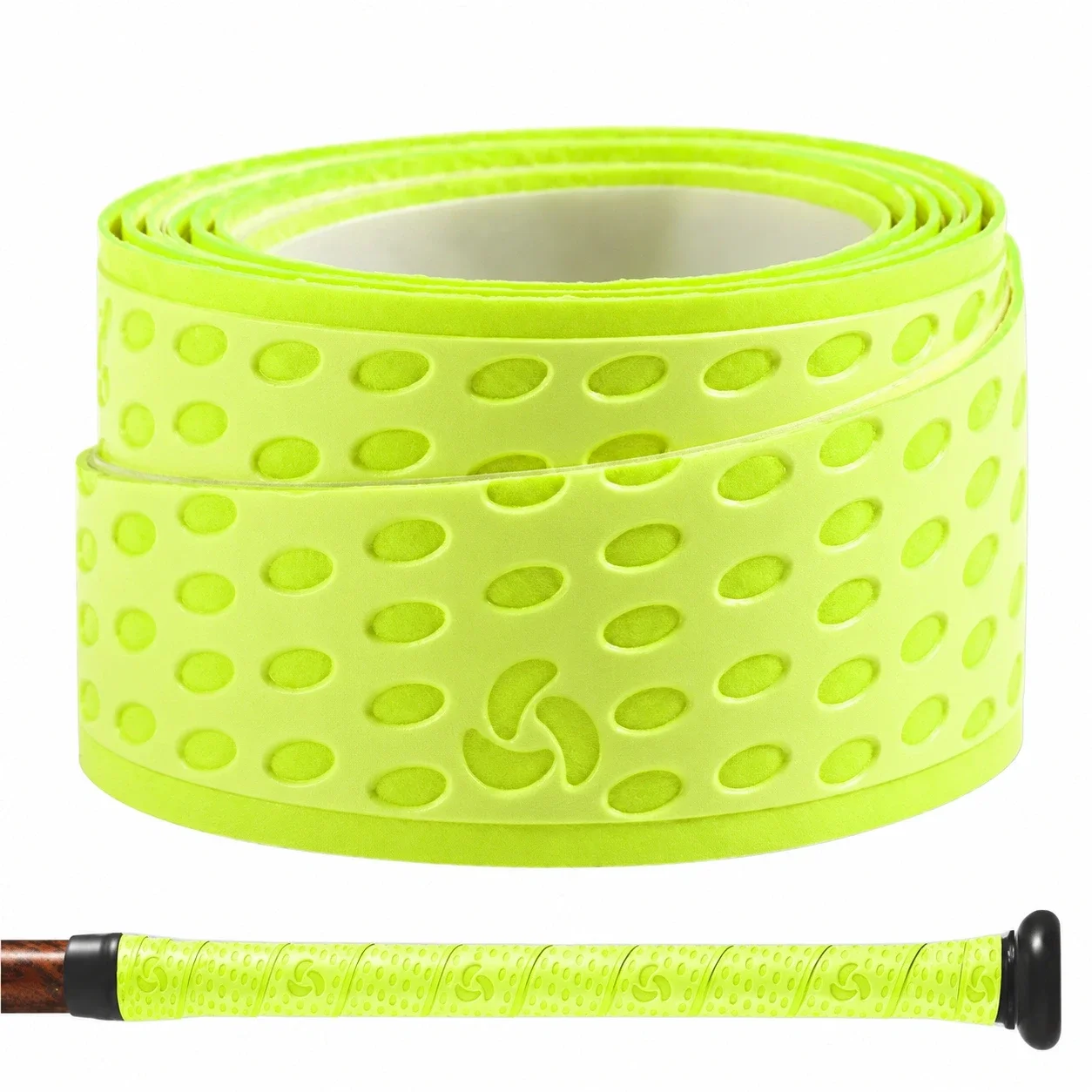 Bat grip tape by Litian, in neon yellow with a textured surface.
