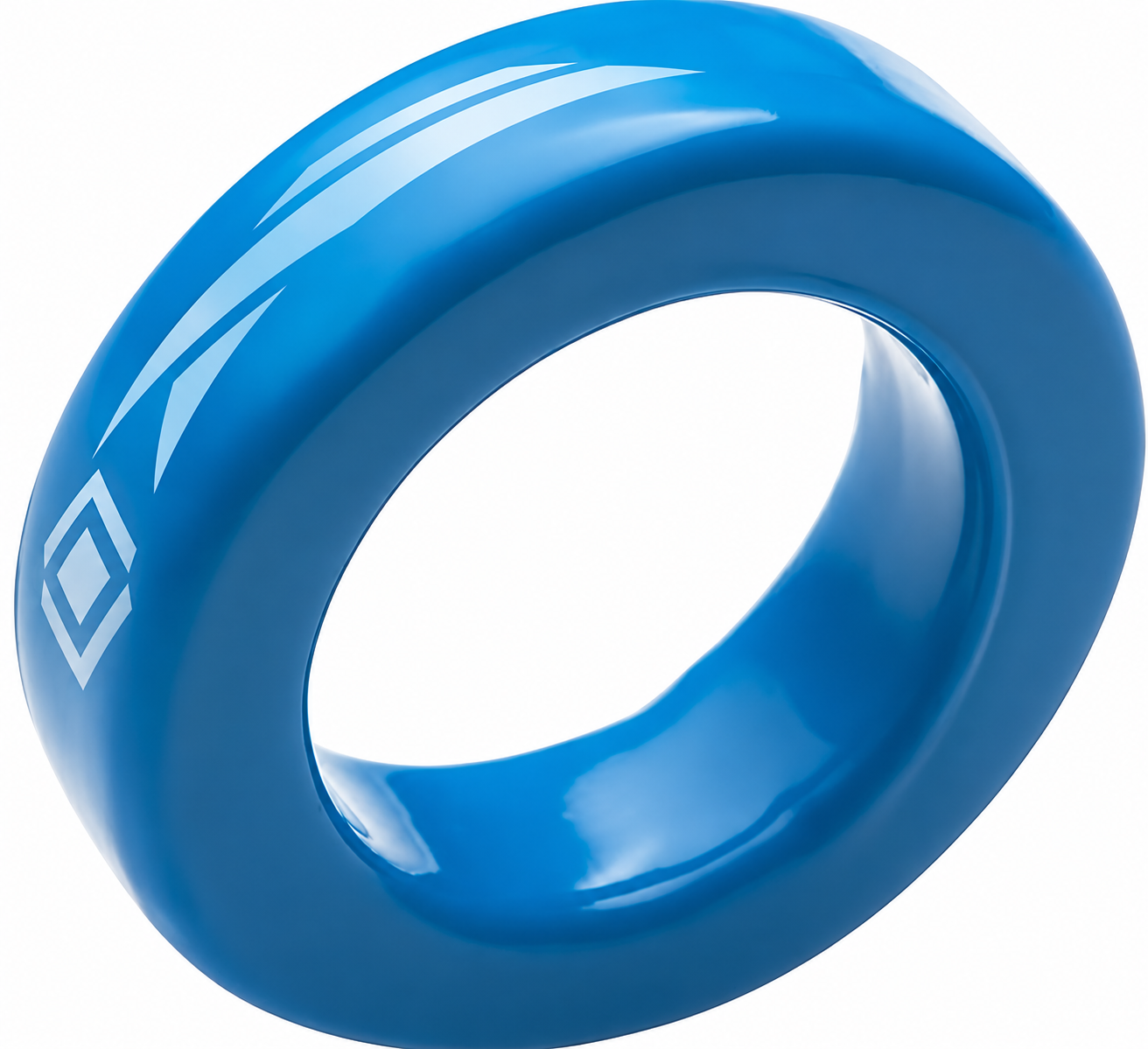 Donut bat weight by Easton in glossy blue, 16 oz for on-deck warm-ups.