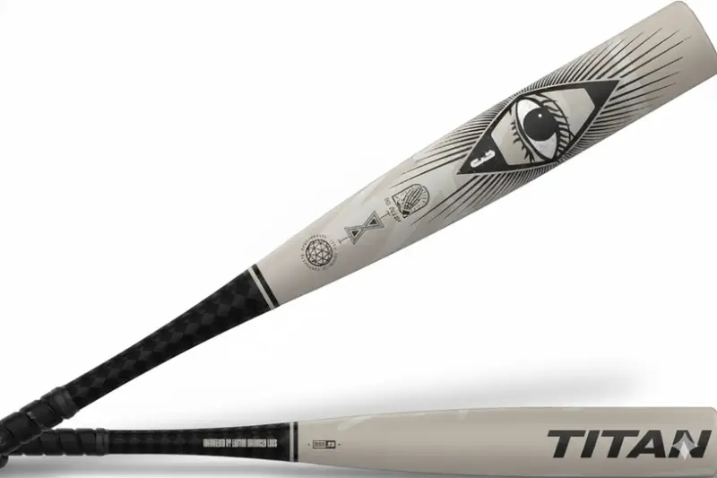 Easton 2025 Split BBCOR baseball bat with two-piece alloy barrel and composite handle construction delivering balanced swing weight and composite handle comfort for developing competitive players.