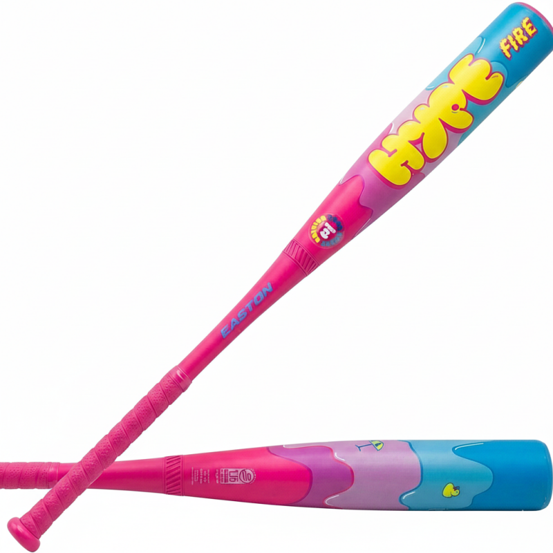 Easton 2025 Hype FIRE USSSA baseball bat with explosive composite barrel and balanced swing for elite youth hitters