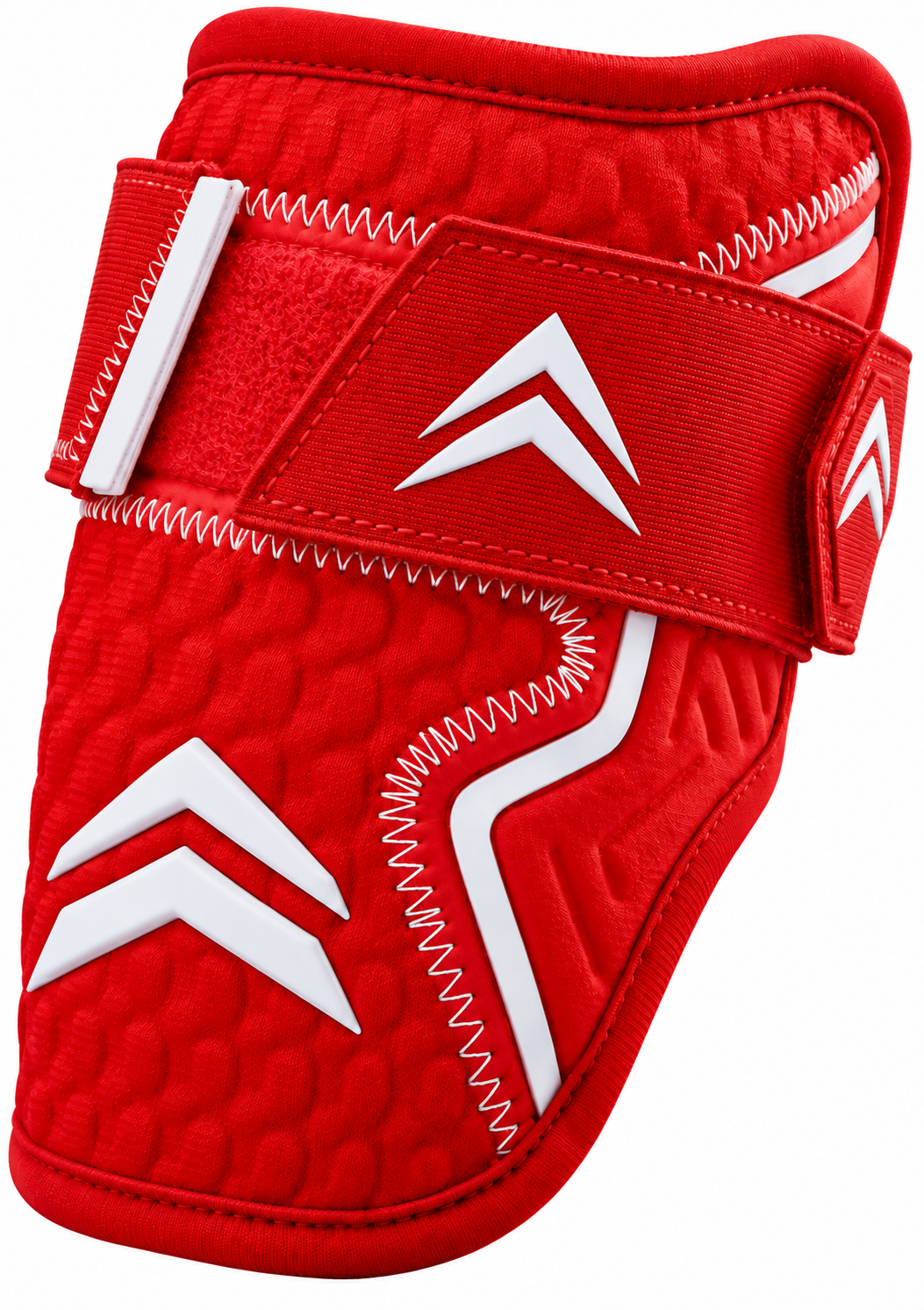 Baseball elbow guard by EvoShield, in red with a single strap.