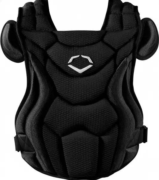 EvoShield Pro-SRZ catcher chest protector with flexible design and durable impact-absorbing padding.