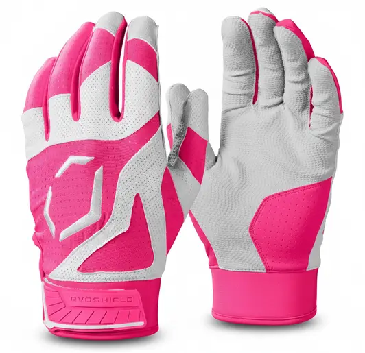 EvoShield SRZ-1 Adult Batting Gloves displayed showing their performance-focused construction and competitive grip design for high school and travel ball baseball hitters.