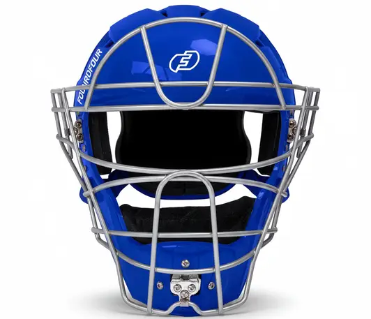 FORCE3 Defender Catcher's Helmet displayed showing its advanced NOCSAE certified construction and specialized impact absorption design for competitive softball catchers.