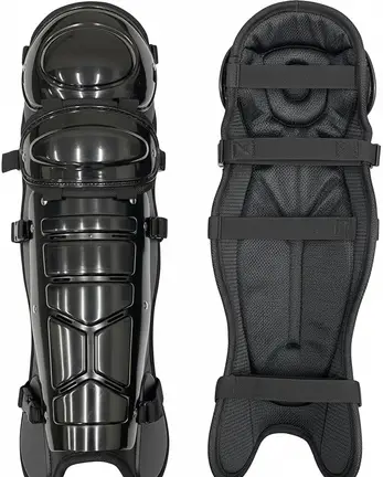 Force3 Pro Gear Ultimate Umpire Shin Guards with Dupont Kevlar in 16.5 inch length providing knee-to-ankle Kevlar-reinforced protection for competitive plate umpire duty.