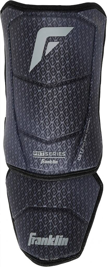 Franklin Sports PRT DST Series baseball and softball elbow guard in dark gray with diamond pattern texture.