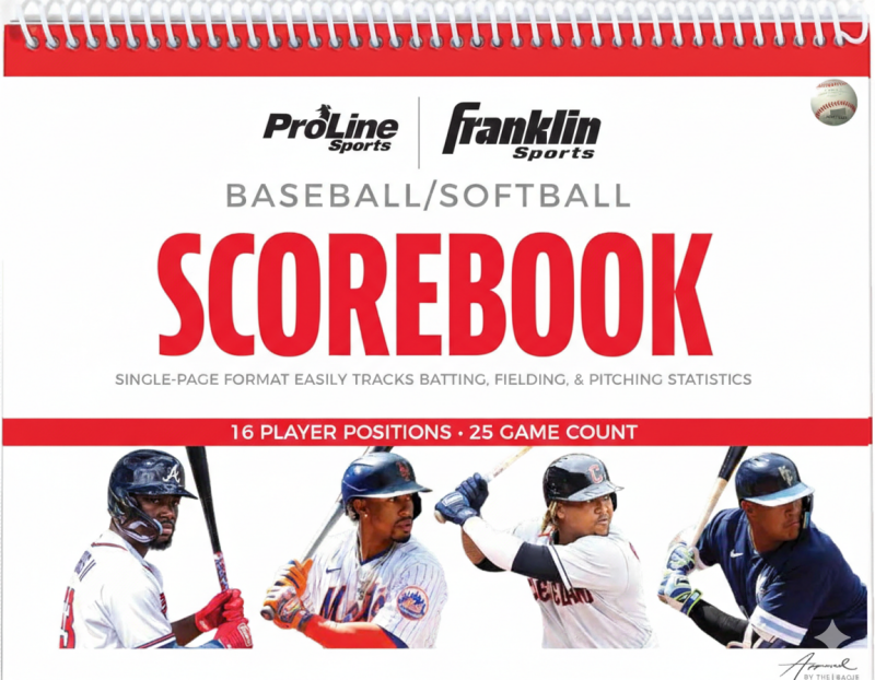 Franklin Sports MLB baseball and softball scorebook for official scorekeeping