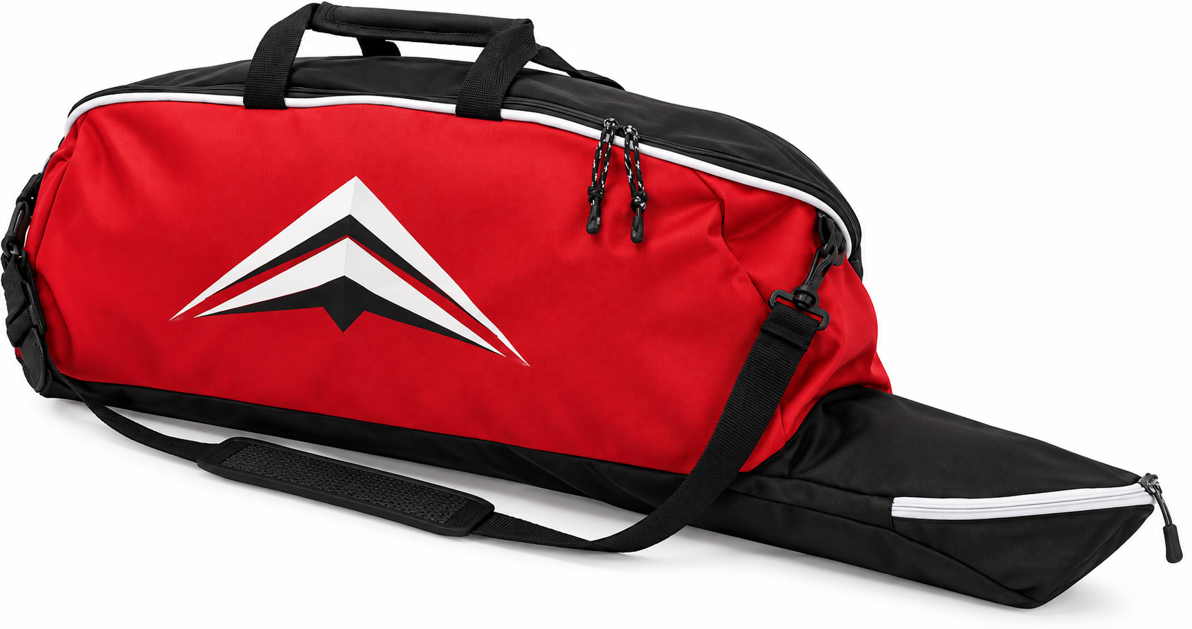 Youth bat bag for baseball by Franklin Sports, in red and black.