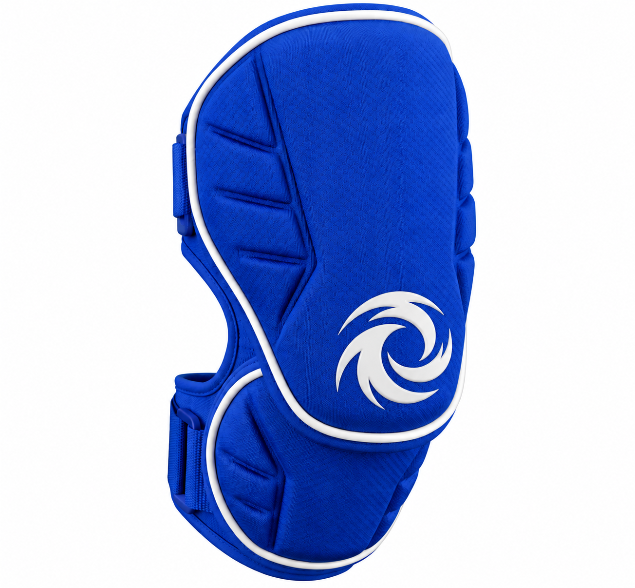 Baseball elbow guard by G-Form, in royal blue with white trim.