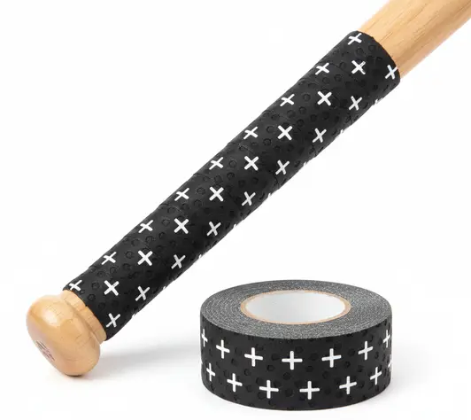 PushGlossy Faith Cross baseball bat grip tapes 1.1mm with Cross graphic design at competitive standard thickness for faith-driven players who want their equipment to reflect their values and competitive identity.