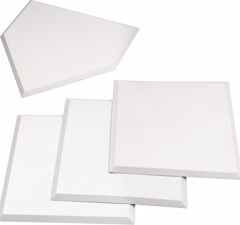 Heavy-duty 4-piece baseball and softball base set for training, drills, and game preparation.