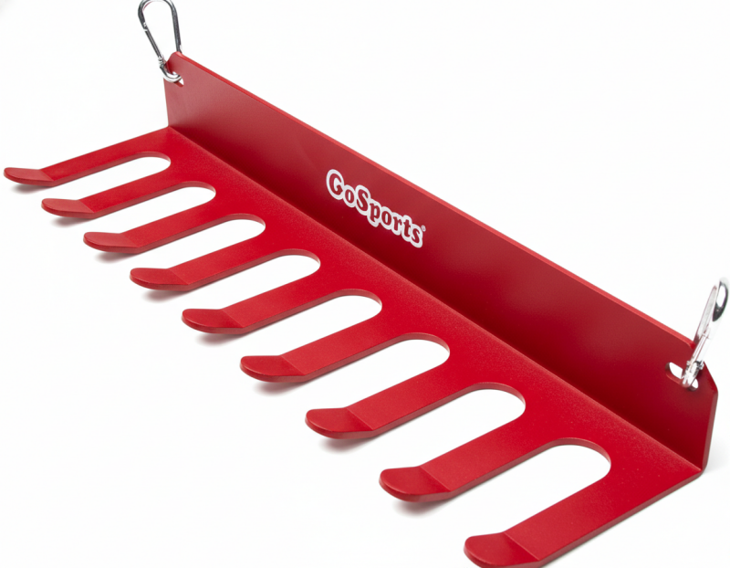 GoSports baseball and softball bat racks for dugout and field organization, portable team bat storage system