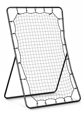 GoSports Baseball and Softball Pitching and Fielding Rebounder displayed showing its multi-angle steel frame and polyethylene net panel.