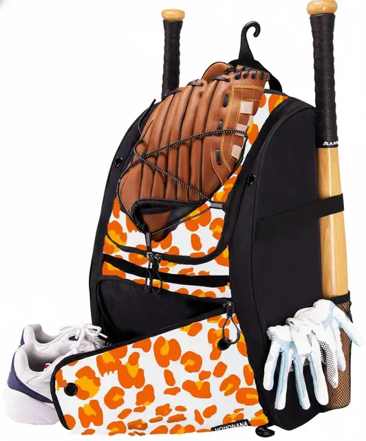 HOHONANA Youth Softball Equipment Bag with dedicated compartment organization delivering youth-appropriate sizing and accessible equipment management for developing fastpitch players.