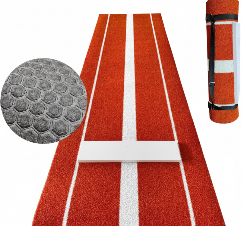 honeypet thickened upgraded softball pitching mat 10 x 3 feet with pitching rubber