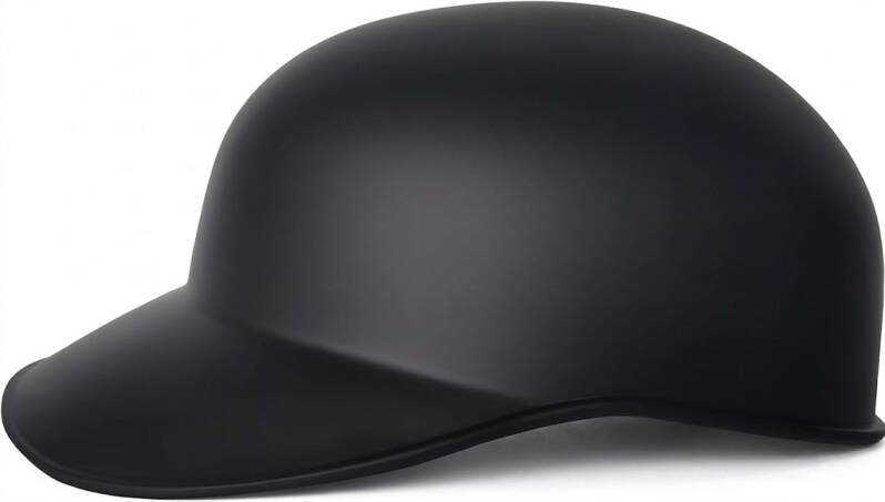Youth baseball skull cap by JINHOPE Youth Baseball Pitchers Catchers Matte Skull Cap in black matte finish for young pitchers and catchers.