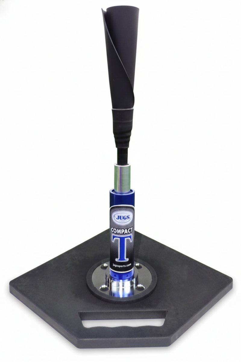 Jugs Short T displayed showing its dedicated short-format frame positioned at low-pitch contact height.