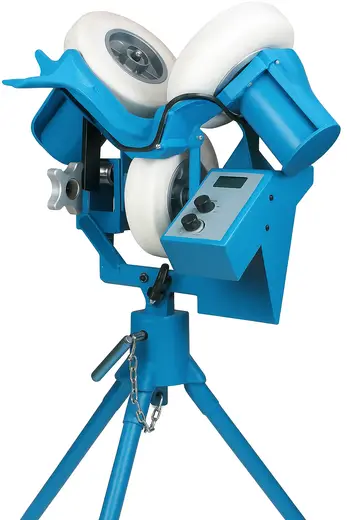 Jugs mini3 Softball Pitching Machine with compact lightweight design and three-speed capability for individual backyard fastpitch training with professional Jugs pitch consistency.