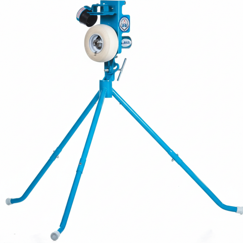 JUGS PS50 Baseball and Softball Pitching Machine displayed showing its versatile Jugs construction and multi-sport pitch delivery design.