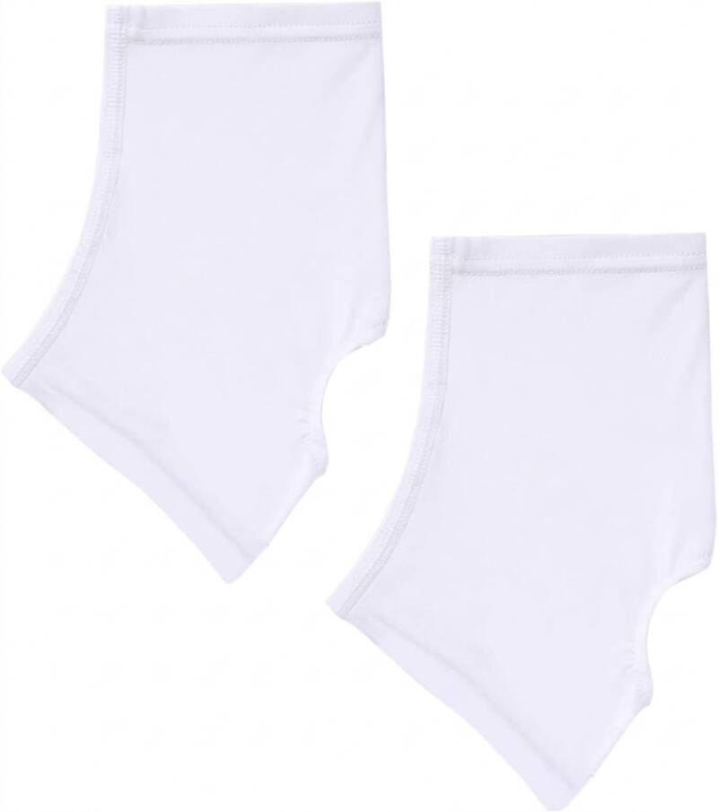 KAIXINXIN 1-pair cleat sleeves in white, lightweight ankle covers for keeping dirt out of baseball cleats.