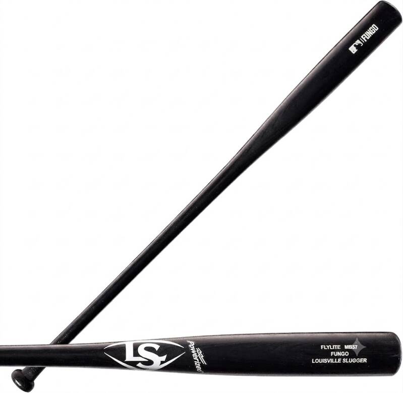 Louisville Slugger Flylite Poplar MB37 Fungo 37" Training Bat in lightweight poplar with the Louisville Slugger logo, a 37-inch fungo for extended practice.