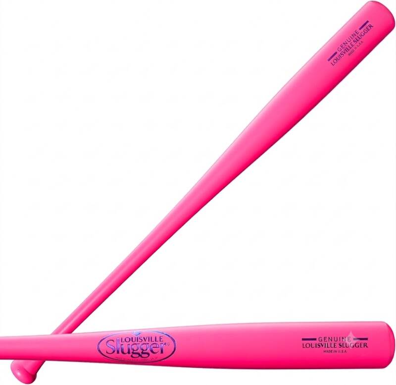Louisville Slugger Genuine Mix Maple Baseball Bat in natural maple with the classic Louisville Slugger oval logo on the barrel.