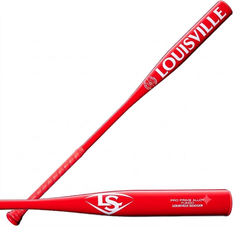 Louisville Slugger Pro Prime Alloy (-13) 35" Fungo Bats in alloy with the Louisville Slugger logo, a 35-inch -13 metal fungo for hitting practice.